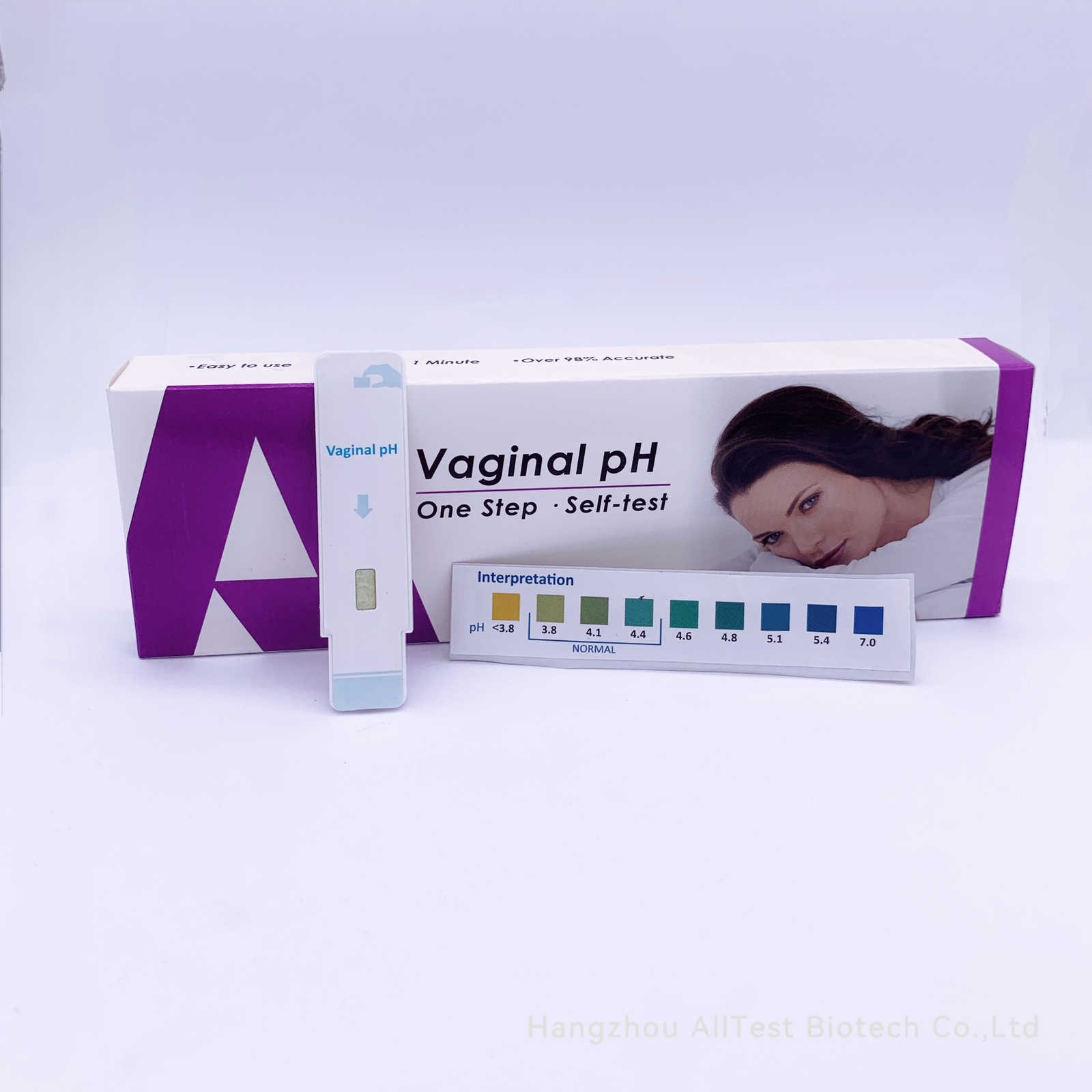 ALLTEST Vaginal pH Rapid Test Panel - carton of 50