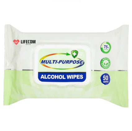 Alcohol Wipes - 10 x pack of 50 (500 wipes)